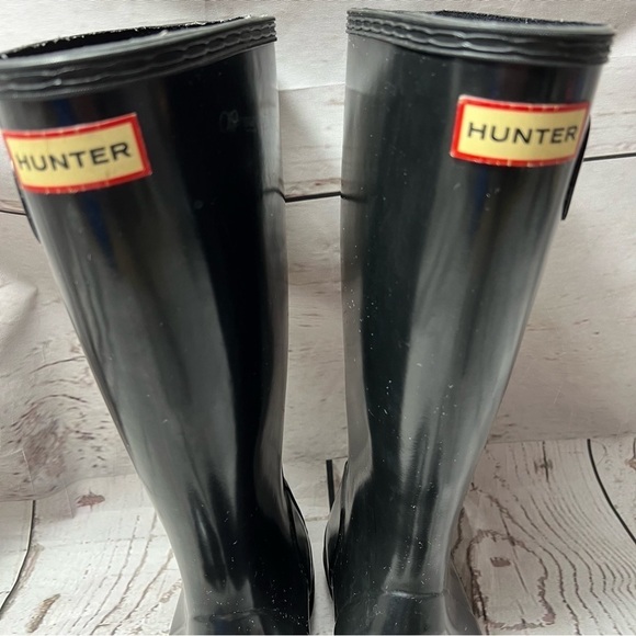 Hunter Rain Boots Original Tall Gloss Black - Picture 3 of 7